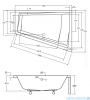 Besco Intima Duo 180x125cm wanna asymetryczna lewa + obudowa + syfon #WAID-180-NL/#OAP-180-INT/19975